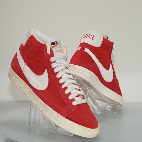 Nike Blazer High Suede VNTG Crimson Red - Size 11.5 - Picture 1 of 9